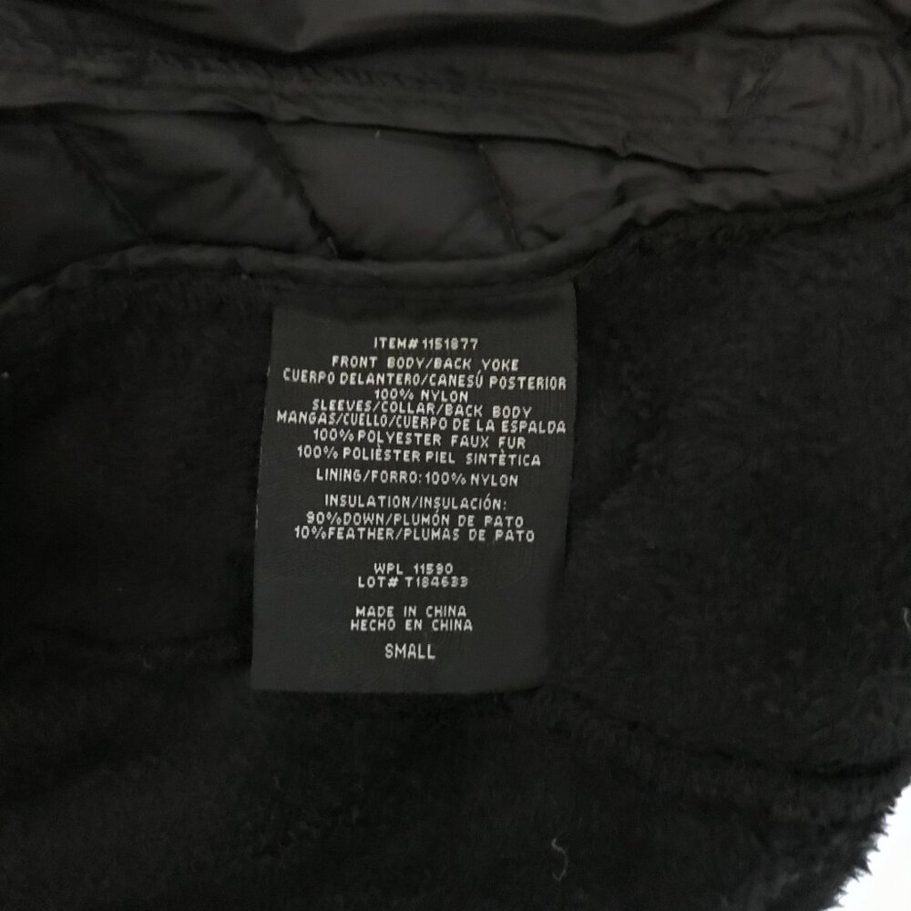 32 Degrees Quilted and plush full zippered jacket with pockets, black size Small - Picture 9 of 12